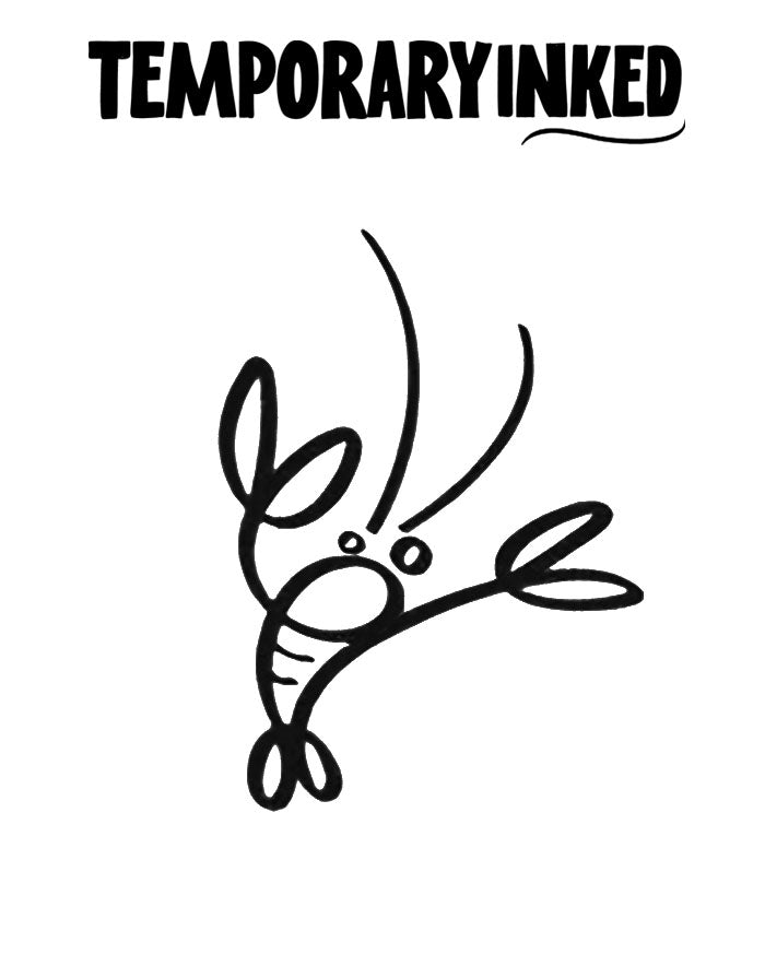 Minimal Prawn Tattoo