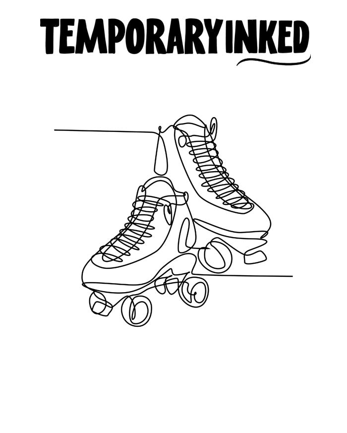 Minimal Rollerskates Tattoo