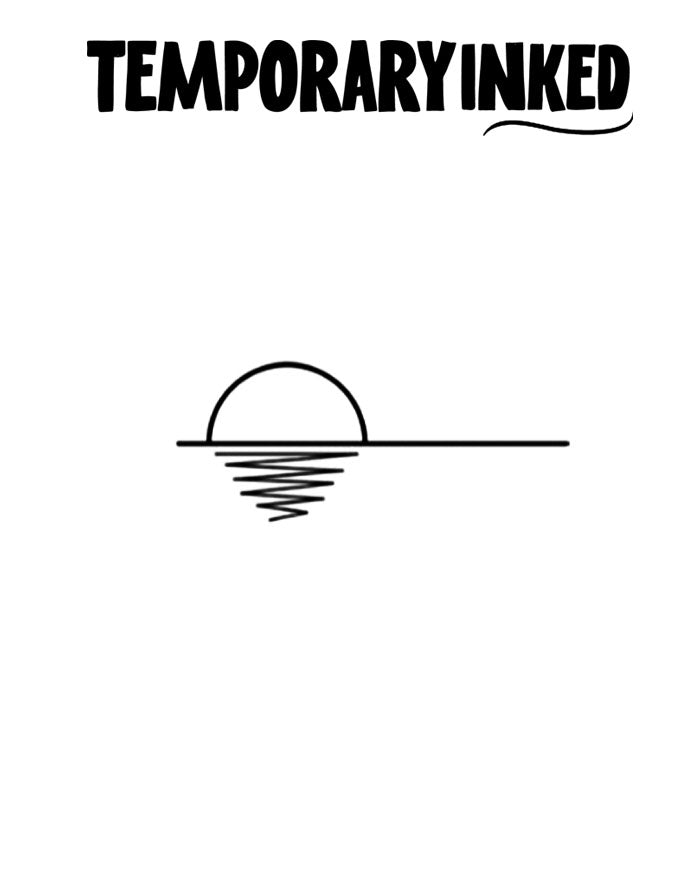 Minimal Sunset Tattoo