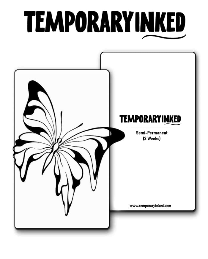 Minimalist Melting Butterfly Tattoo