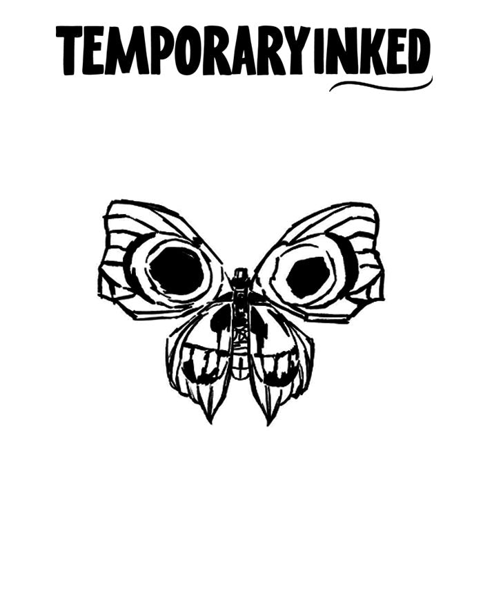 Moth Sketch Tattoo