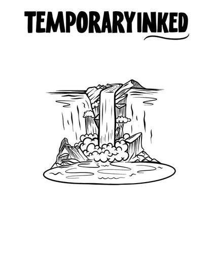 Mountain Waterfall Tattoo
