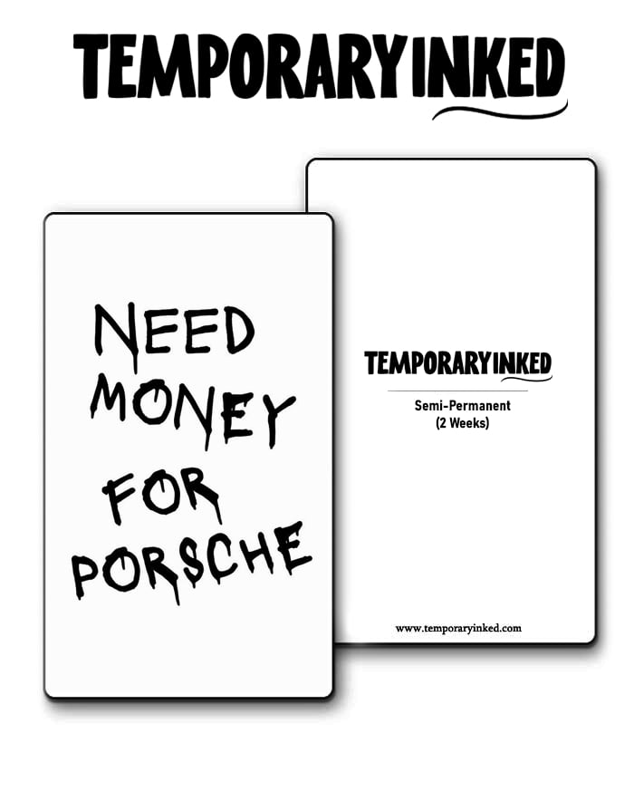 Need Money For Porsche Tattoo