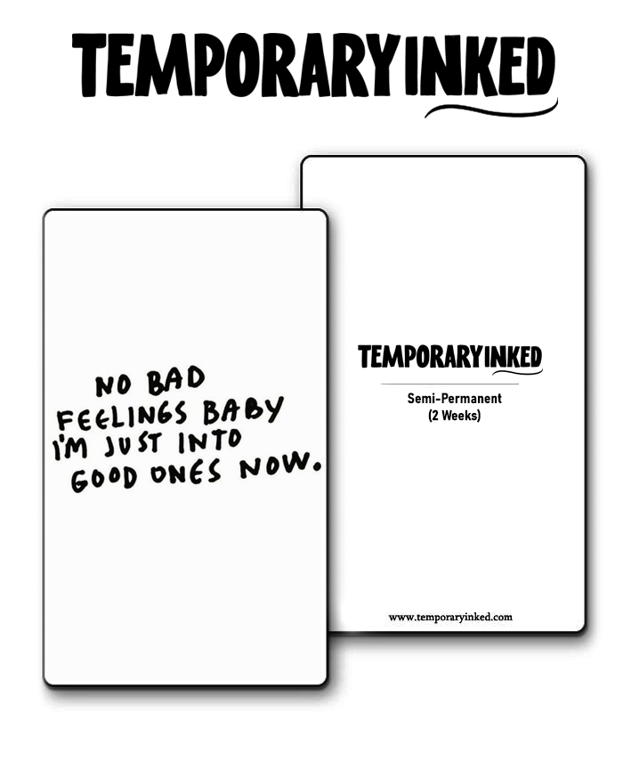 No Bad Feelings Baby