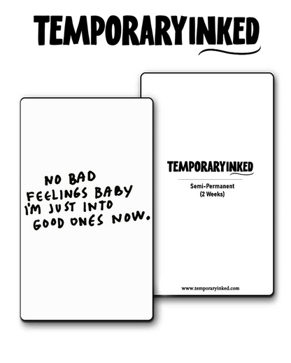 No Bad Feelings Baby