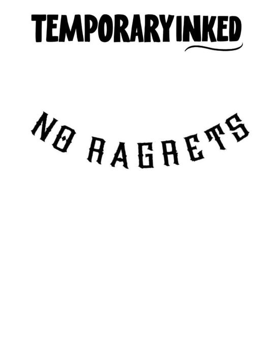 No Ragrets Chest Tattoo