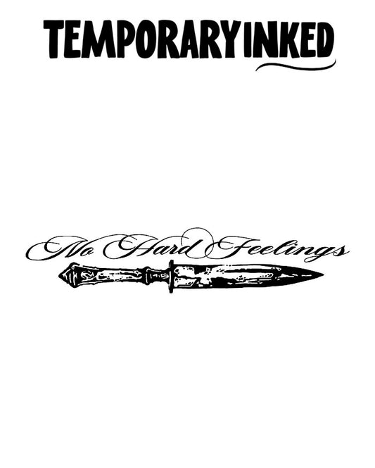 No Hard Feelings Knife Tattoo