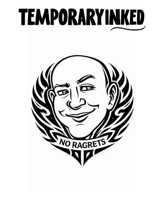 No Ragrets Face Tattoo