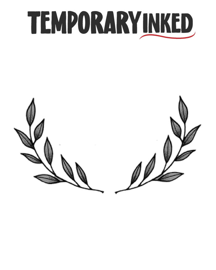 Numerical Leaves Temporary Tattoo by TemporaryInked.com | Create Your Own Number Tattoo