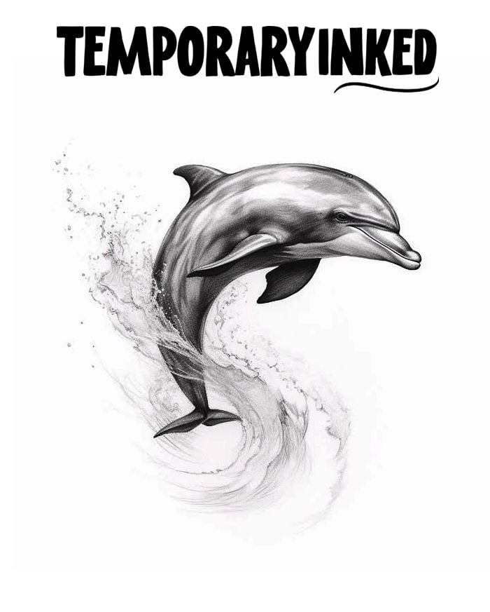 Oceanwave Dolphin Tattoo