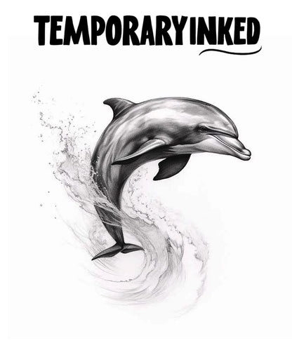 Oceanwave Dolphin Tattoo