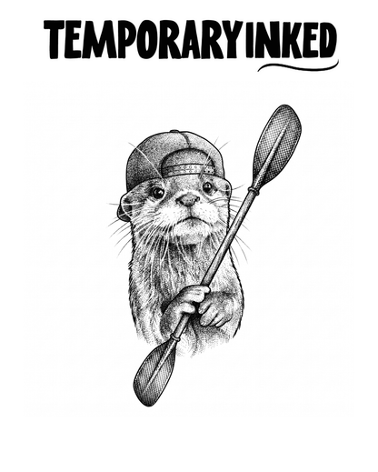 Otter Kayaking Tattoo