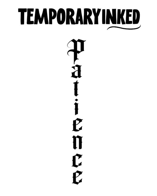 Patience Vertical Tattoo