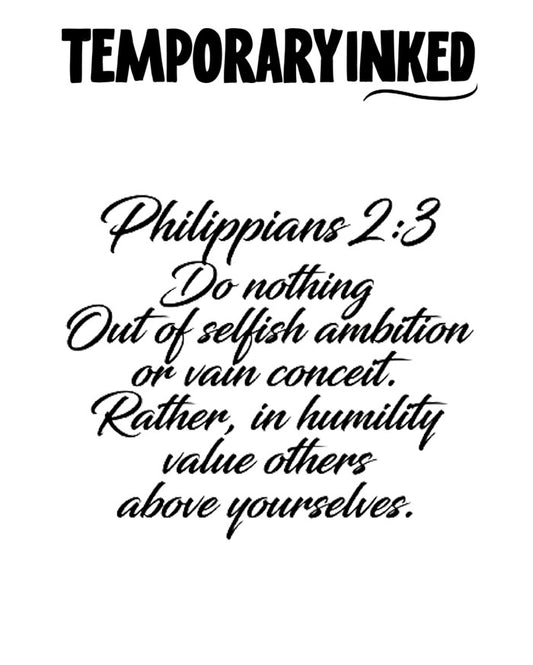 Philippians 2:3 Tattoo