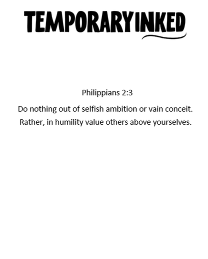 Philippians 2:3 Tattoo
