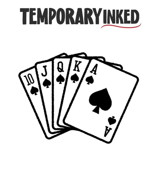 Playing Cards Tattoo by TemporaryInked.com