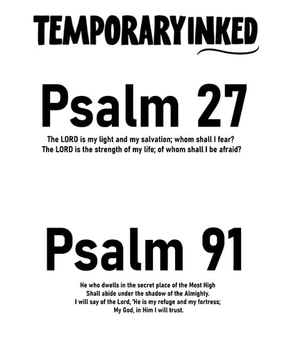 Psalm 21 & 91 Tattoo