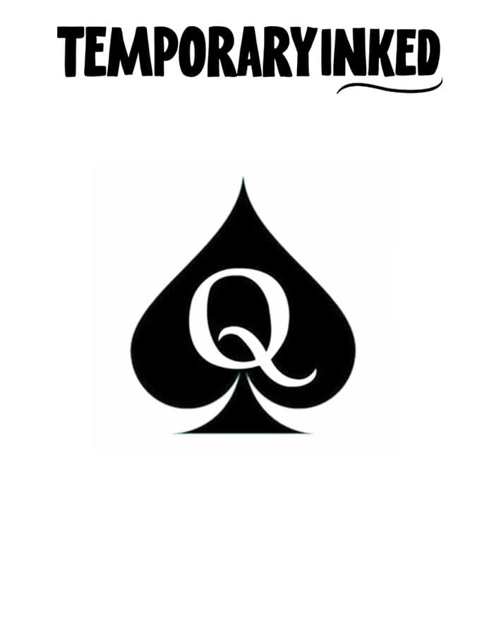 Queen of Spades Small Tattoo