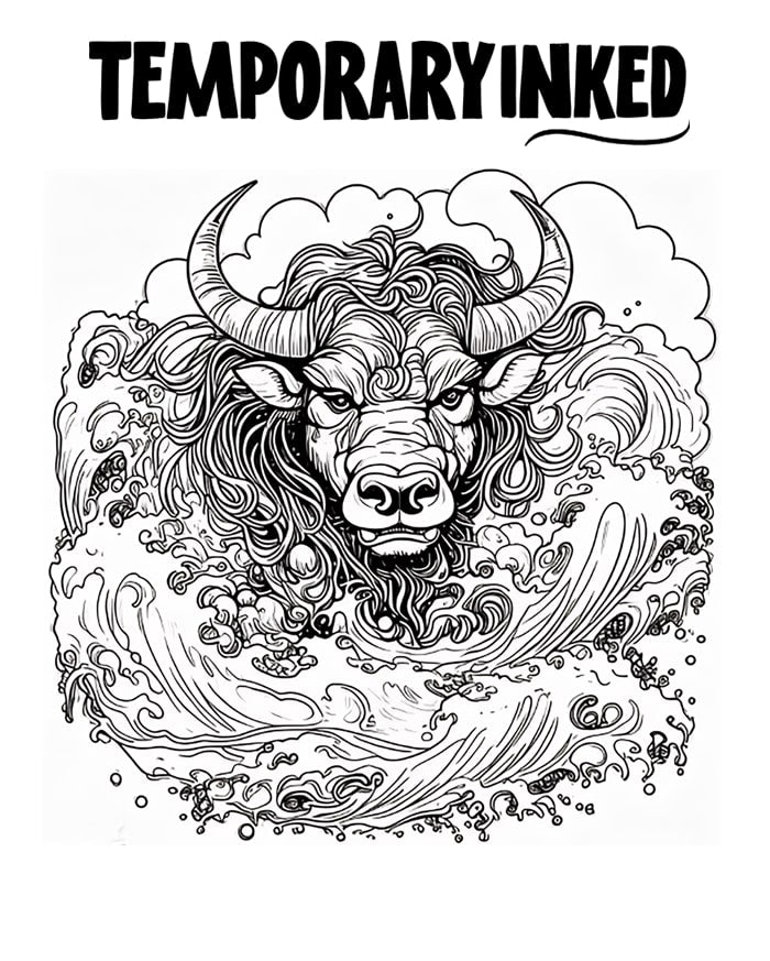 Raging Bullstorm XL Tattoo