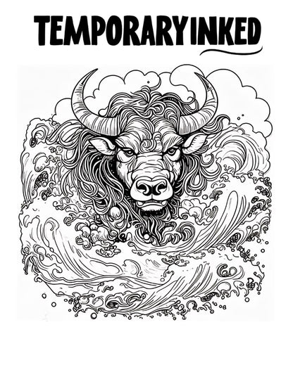 Raging Bullstorm XL Tattoo