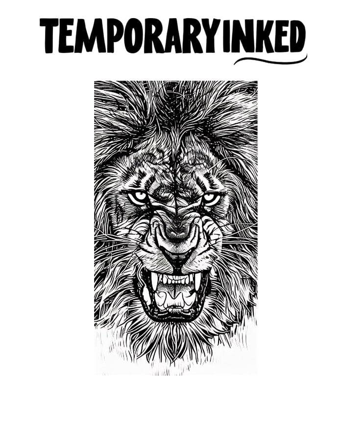 Realism Lion XL Tattoo