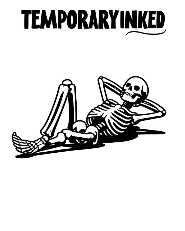 Relaxing Skeleton Tattoo
