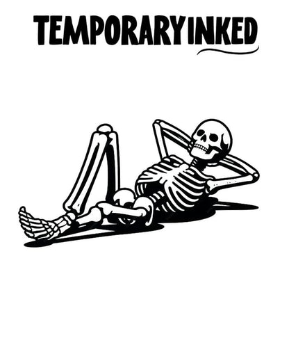 Relaxing Skeleton Tattoo