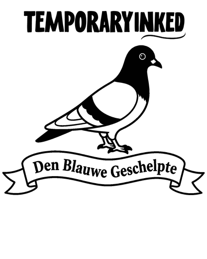 Ribbon Perched Pigeon XL Tattoo