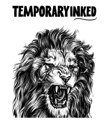 Roaring Lion Head Tattoo