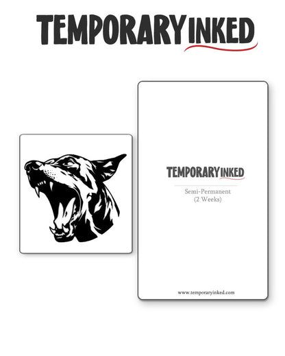 Roaring Doberman Tattoo