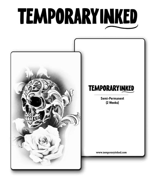 Rose Skull Requiem Tattoo