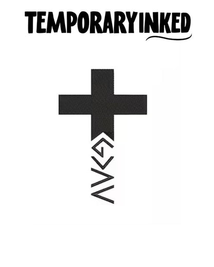 Runic Crucifix Tattoo