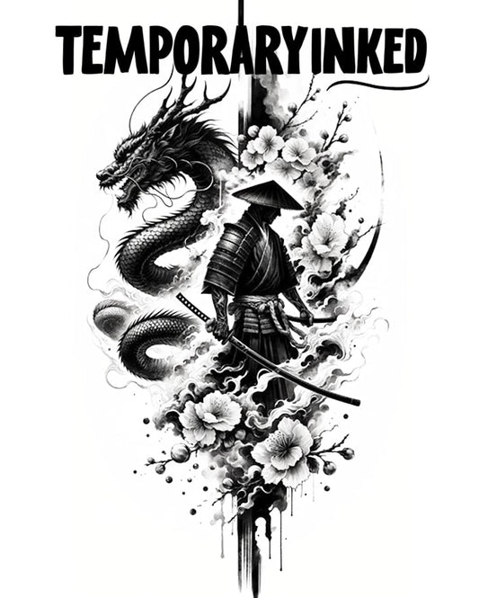 Samurai and Dragon Tattoo