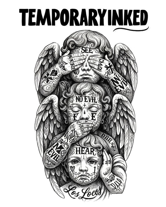 See No Evil Angel Tattoo