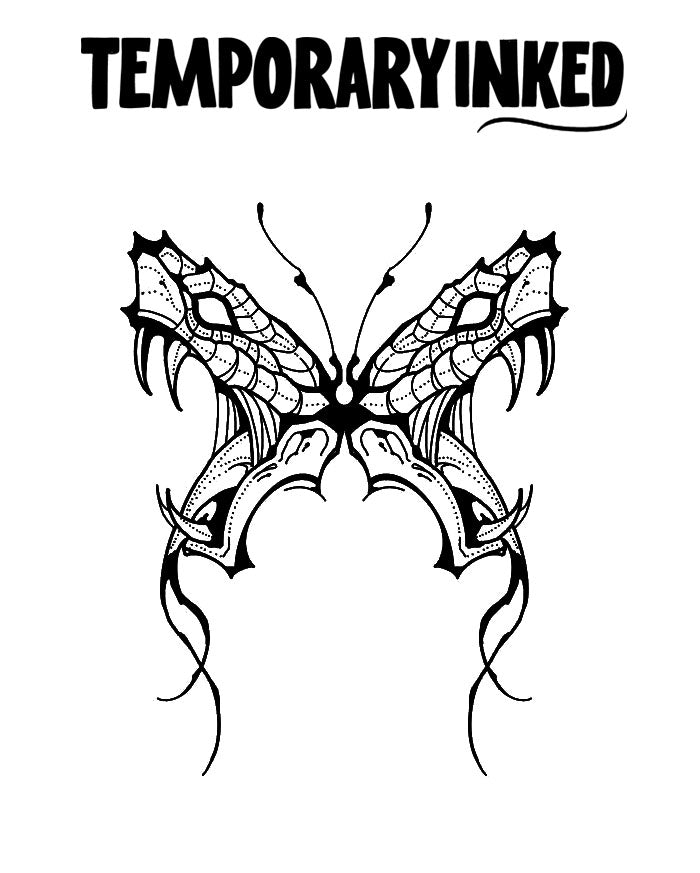 Serpent Butterfly Tattoo