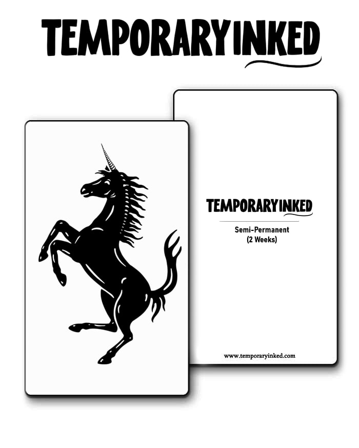 Shadow Unicorn Tattoo