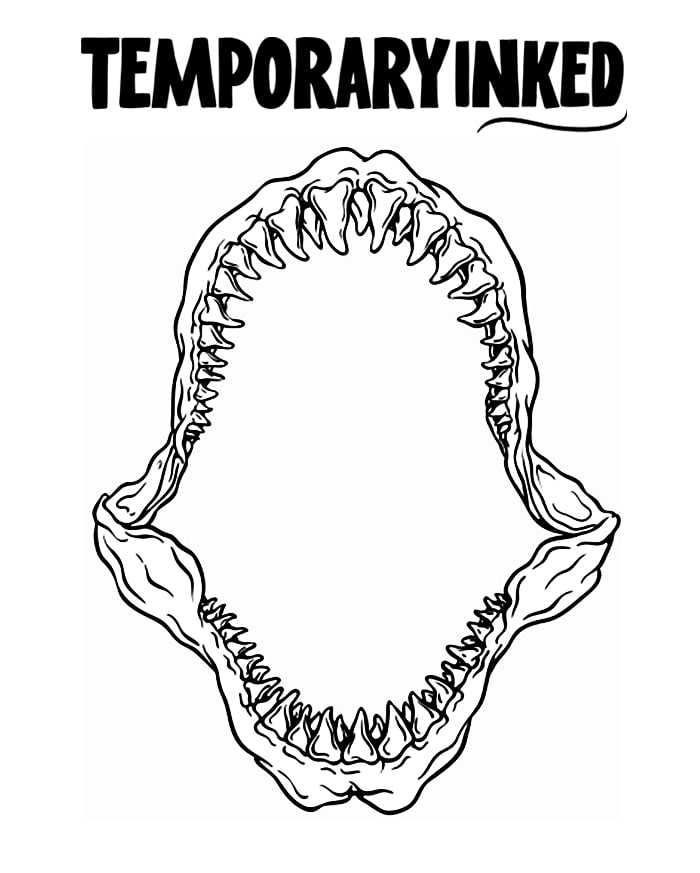 Sharks Teeth XL Tattoo