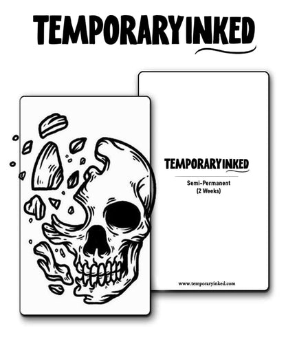 Shattered Skull Tattoo