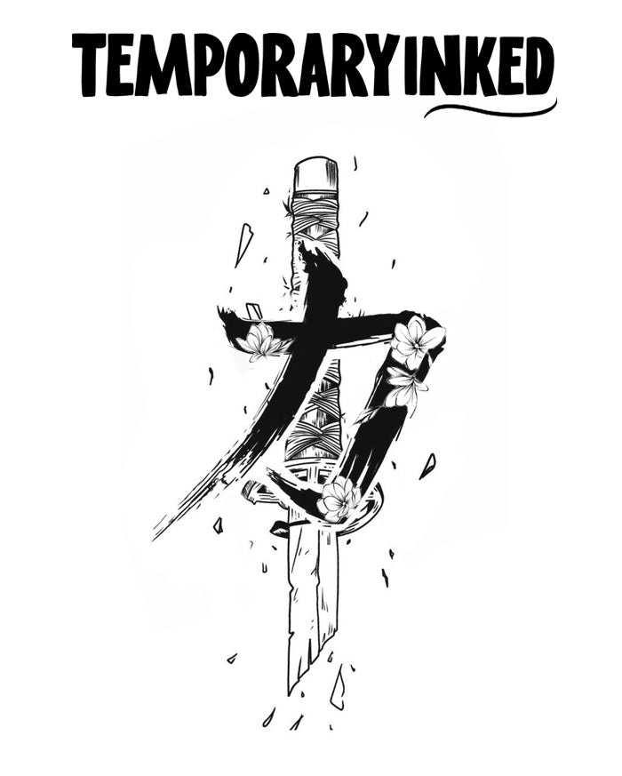Shattered Katana Tattoo