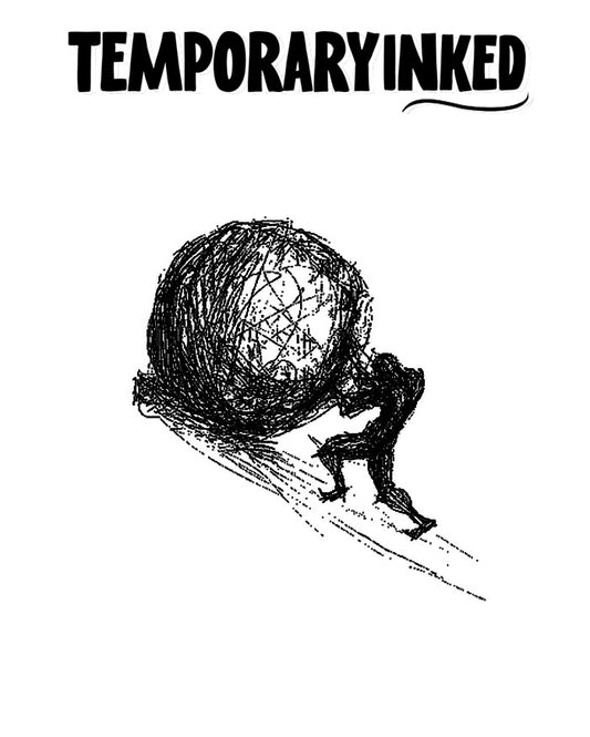 Sisyphus Stone Sketch Tattoo