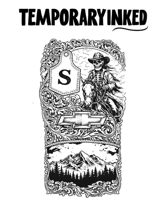 Skeleton Cowboy Tattoo