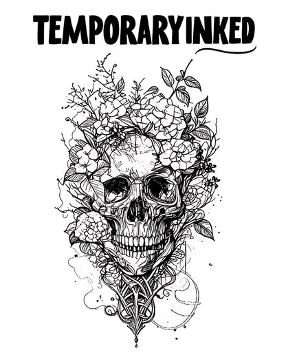 Skull Sketch Abstract Tattoo