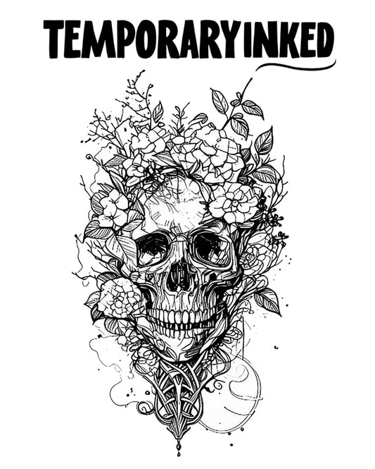 Skull Sketch Abstract Tattoo