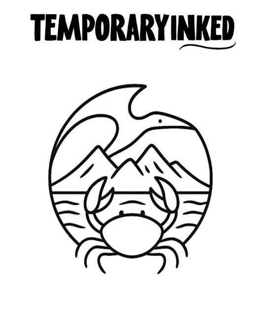 Small Crab Mountains Tattoo