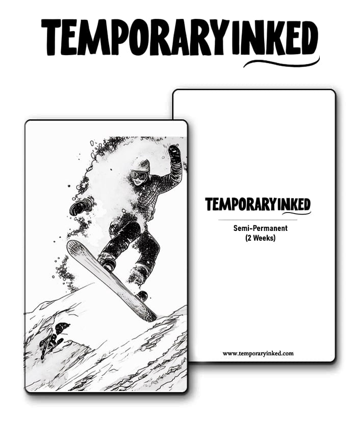 Snowboard Jump Tattoo