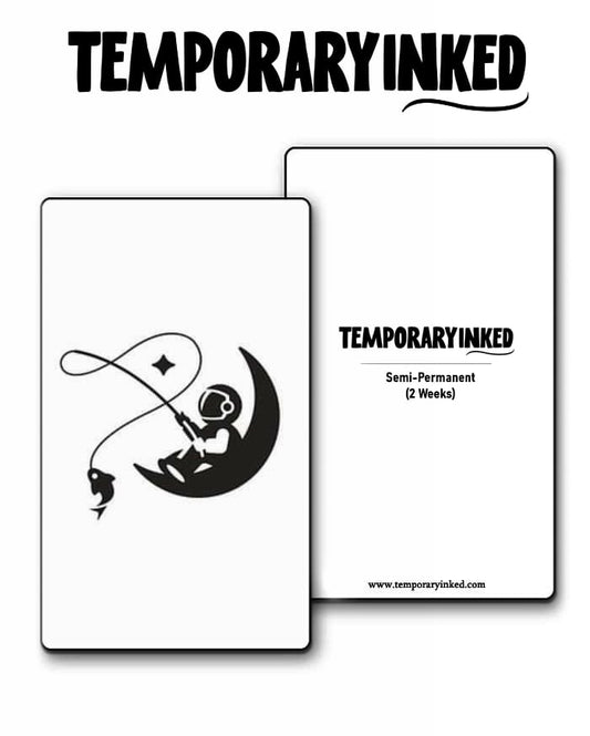 Spacefish Moon Catch Tattoo