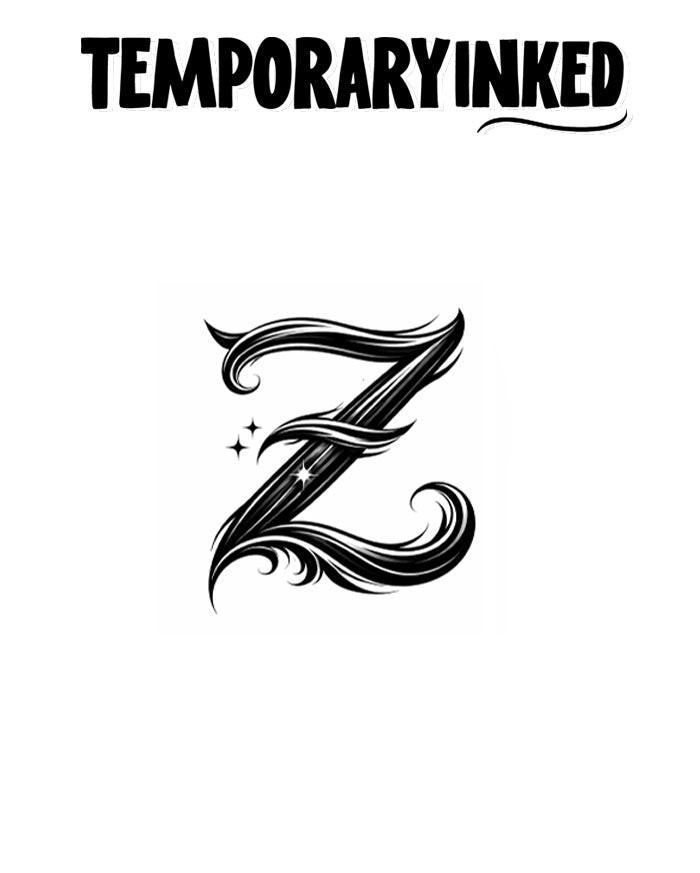 Stylized Z letter tattoo