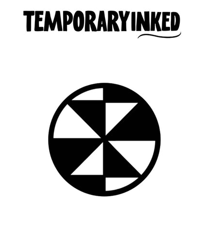 Stylized Wheel Small Tattoo