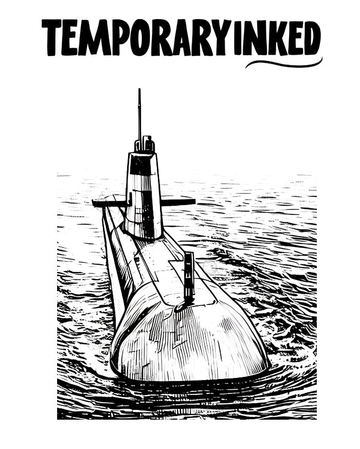 Submarine Submerged Tattoo