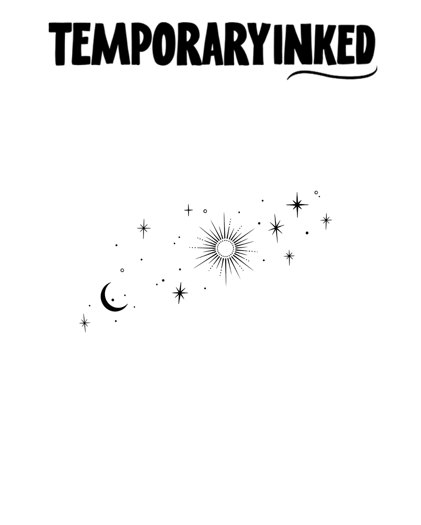 Sun Moon Sparkle Tattoo